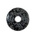 Schneeflocken Obsidian Schmuck Edelstein Donut ca.50mm