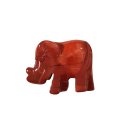 224088 Jaspis rot Edelstein Elefant gebohrt