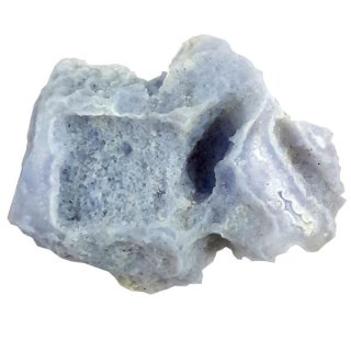 5086178 Chalcedon blau gebändert Rohstein Druse ca.90x75mm