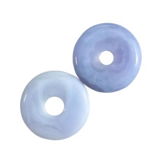 Chalcedon blau gebändert Schmuck Edelstein Donut ca.30mm
