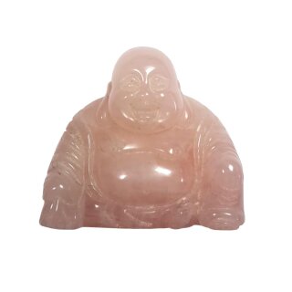 Rosenquarz Edelstein Buddha ca.67g/45x40mm