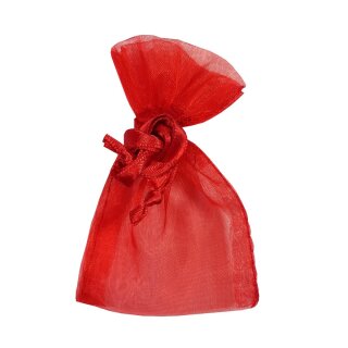 Säckchen Organza hellrot klein ca.90x60mm