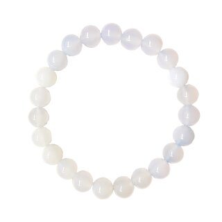Chalcedon blau Schmuck Kugelarmband ca.19cm x 8mm