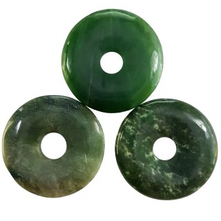 Jade Nephrit 1 Donut ca.30 mm``Mineralien Stein Schmuck Deko Fossilien Schön 