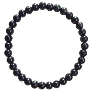 Obsidian schwarz Schmuck Kugelarmband ca.19cm x 6mm