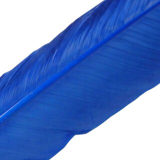Utensil beim Räuchern Feder Turkey blau