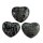 Schneeflocken Obsidian Edelstein Herz bauchig klein ca.52g