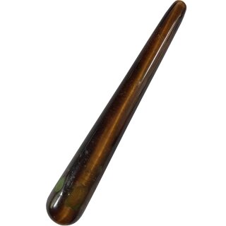 Tigerauge Edelstein Massagegriffel ca.25g/ 95mm