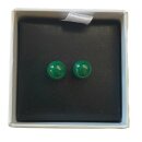 Malachit Edelstein Schmuck Ohrstecker ca.8mm
