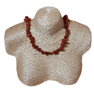 Jaspis rot  Edelstein Schmuck Splitterkette ca.48cm