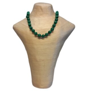 Malachit Edelstein Schmuck Kugelkette ca.82cm x 7mm