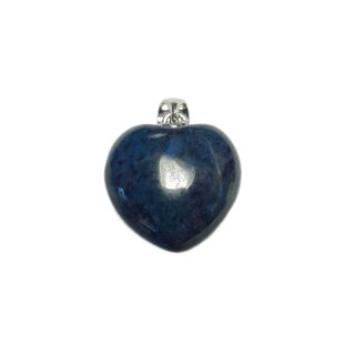 Dumortierit Edelstein Schmuck Herzanhänger ca.14g/22mm