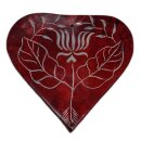 Räucherstäbchen-Halter Speckstein Herz rot