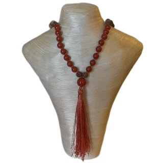 Gebetskette Mala Jaspis/Holz ca.80cm