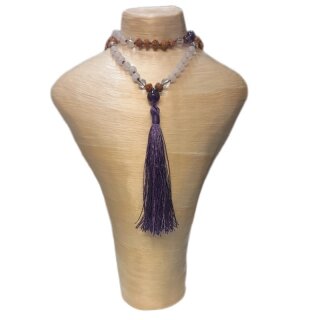 Amethyst dunkel Gebetskette Mala Vitalität ca 76cm