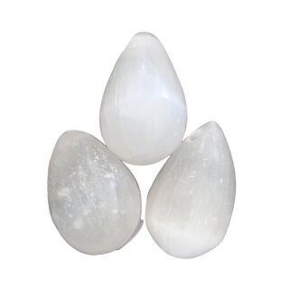 Selenit Schmuck Edelstein gebohrt, ca.19g