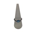 Topas blau Edelstein Schmuck Navette Ring  Gr. 58