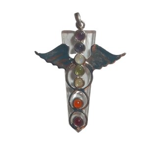 Bergkristall Schmuck Chakra Spitze, ca.11g-55-45mm