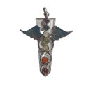 Bergkristall Schmuck Chakra Spitze, ca.11g-55-45mm