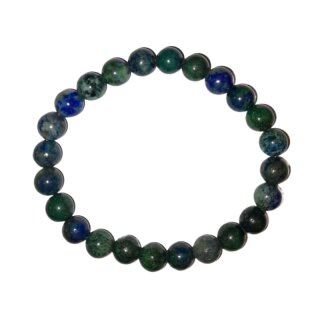 Azurit-Chrysokoll Schmuck Kugelarmband ca. 19cm x 8mm