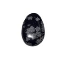 Schneeflocken Obsidian Schmuck Edelstein gebohrt ca.8g