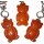 Jaspis rot Schlüsselanhänger Teddy ca.20g/90mm