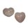 Rosenquarz Edelstein Herz bauchig gebohrt ca.9g/25mm