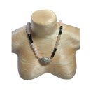 Rosenquarz Turmalin Schmuck Kugelkette ca.51x4mm