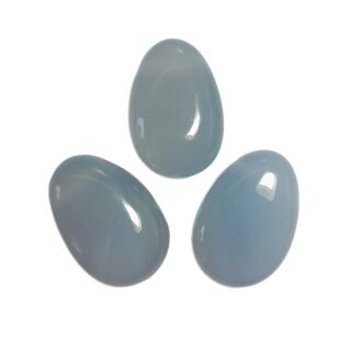 Chalcedon blau Schmuck Edelstein gebohrt ca.12g