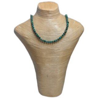 Türkis Edelstein Schmuck Kugelkette ca.43cm x 4mm