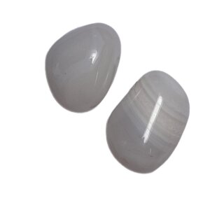 Achat weiß Edelstein gebohrt 10g