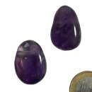 Amethyst dunkel Edelstein gebohrt ca. 7-8g