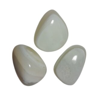 Achat weiß Edelstein gebohrt, ca. 20g
