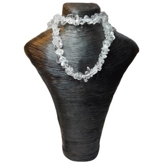 Bergkristall Edelstein Splitterkette 80-90 cm