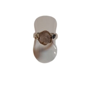 Rosenquarz Silber Ring Größe 57