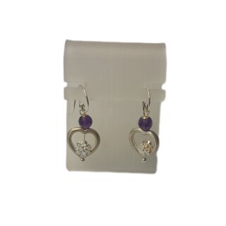 Herz Ohrhänger Amethyst