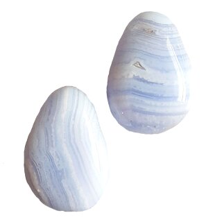 Chalcedon blau gebändert ca.30mm