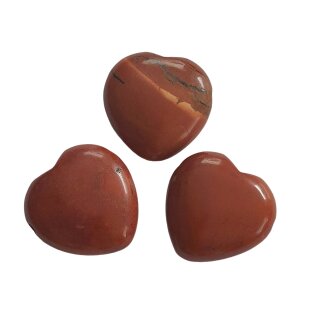 Jaspis rot Edelstein Herz gebohrt ca 18-19 g.