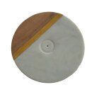 RST-Halter Marmor, Holz, Messing rund