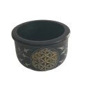 Räucherschale Speckstein schw-gold B.d.L.