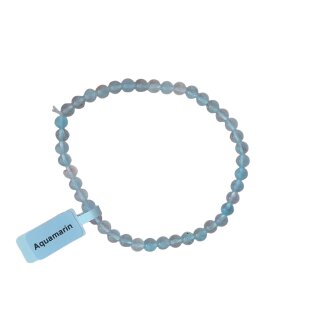Aquamarin Kugel-Armband, 21 x 0,4cm