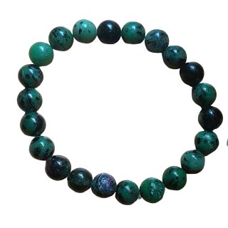 Rubin-Zoisit Schmuck Edelstein Kugelarmband ca 19 cm x 0,8cm