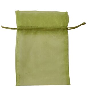 Säckchen Organza grün mittel 16x12