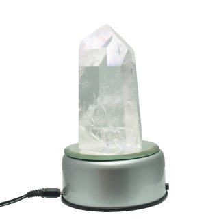 02100103 LED-Sockel drehbar mit Licht für Edelsteine
