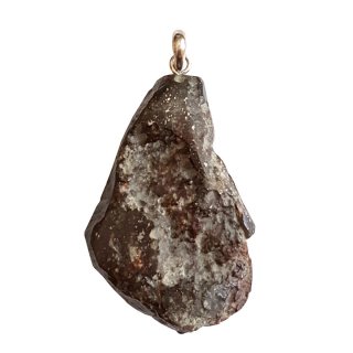 Silberanhänger Meteorit Edelstein Schmuck ca.40x29mm