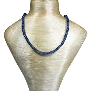 Disthen blau Schmuck Edelstein Halskette facettiert ca.45cm
