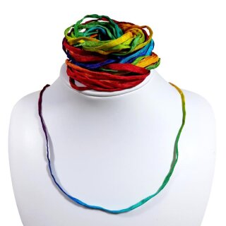 Seidenband offen Regenbogen ca.100cm