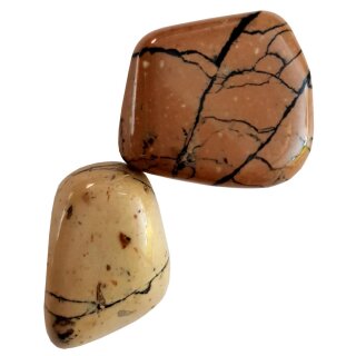 Elfenbein Jaspis Edelstein Trommelstein ca.17g